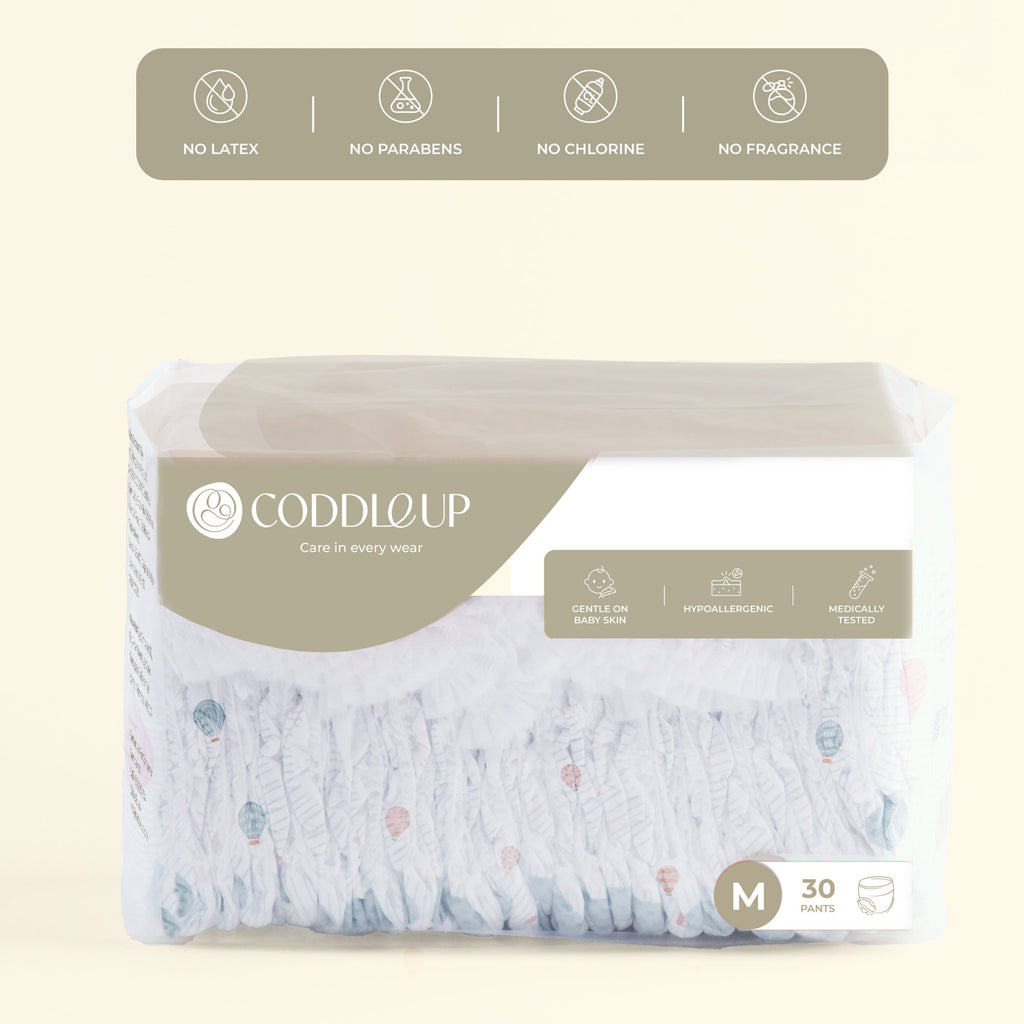 Medium pant style Diaper (3-7 kgs). 30/pack