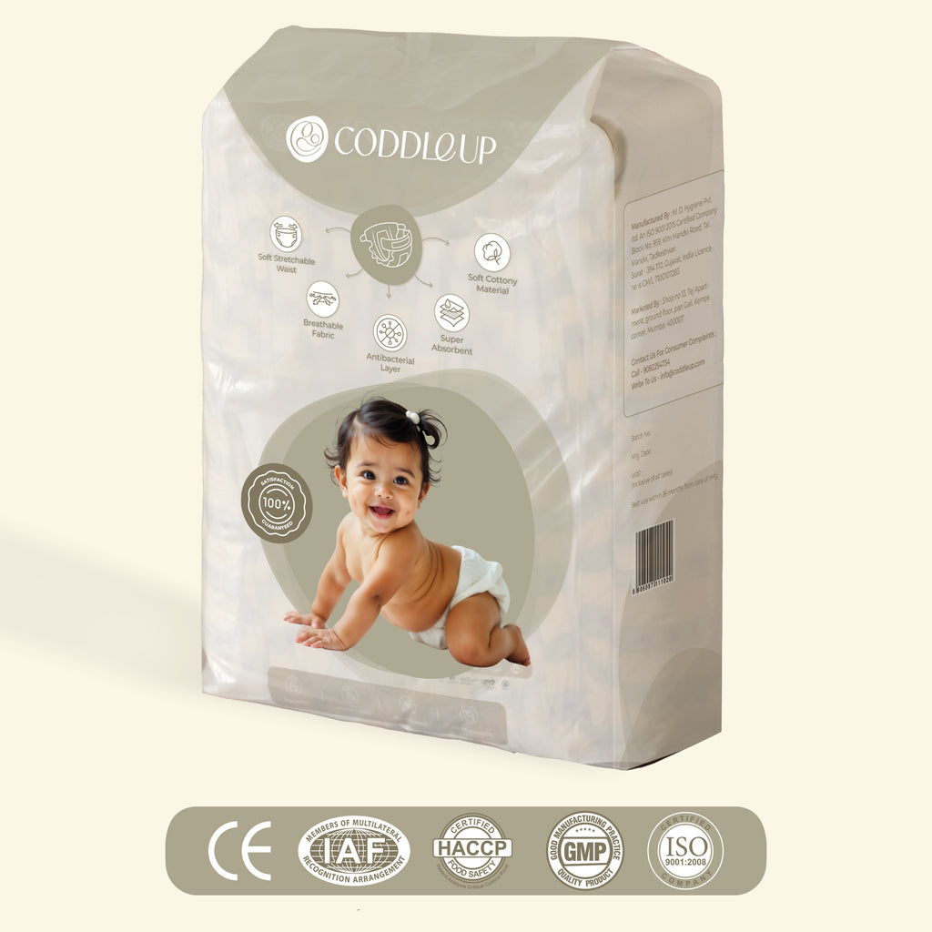 Medium taped Diaper 4-8kgs. 26/pack